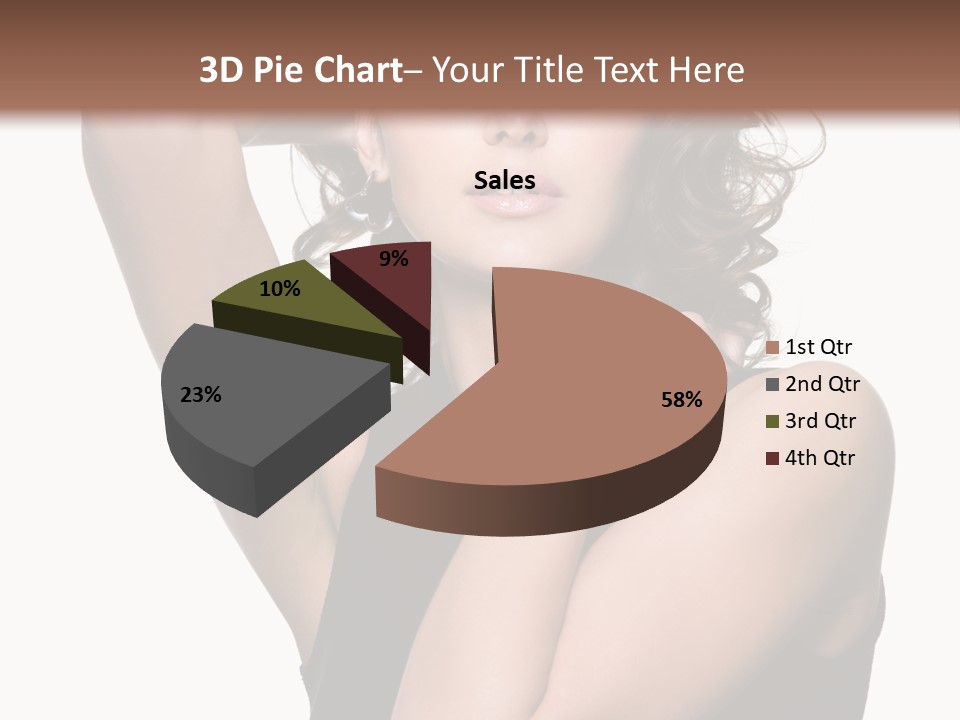 Copy Space Ringlet Looking PowerPoint Template