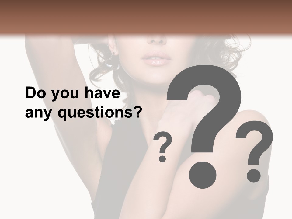 Copy Space Ringlet Looking PowerPoint Template