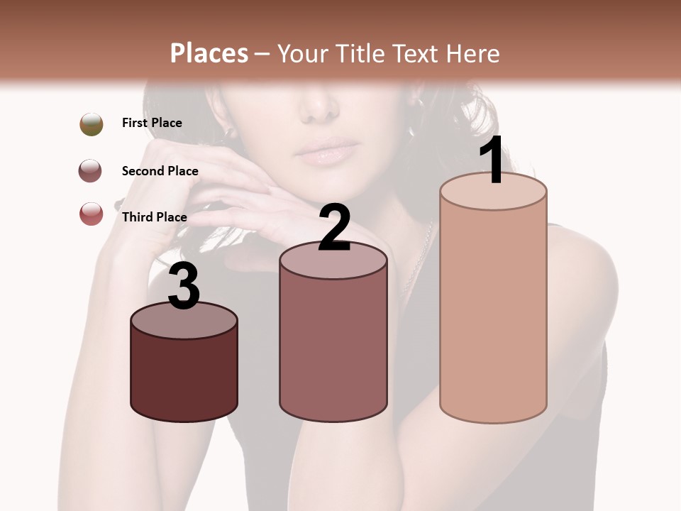 Dress Brunette Glamour PowerPoint Template