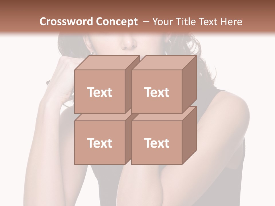 Dress Brunette Glamour PowerPoint Template