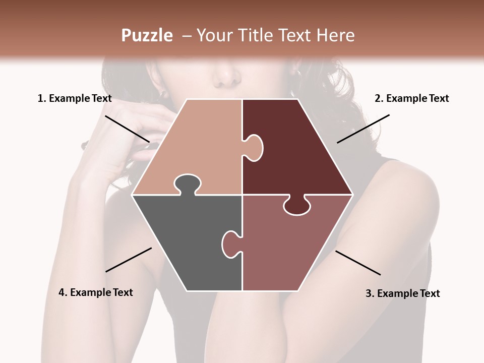 Dress Brunette Glamour PowerPoint Template