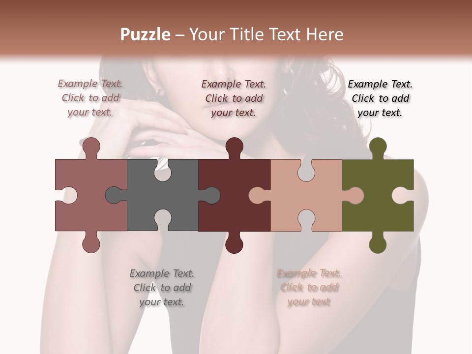 Dress Brunette Glamour PowerPoint Template