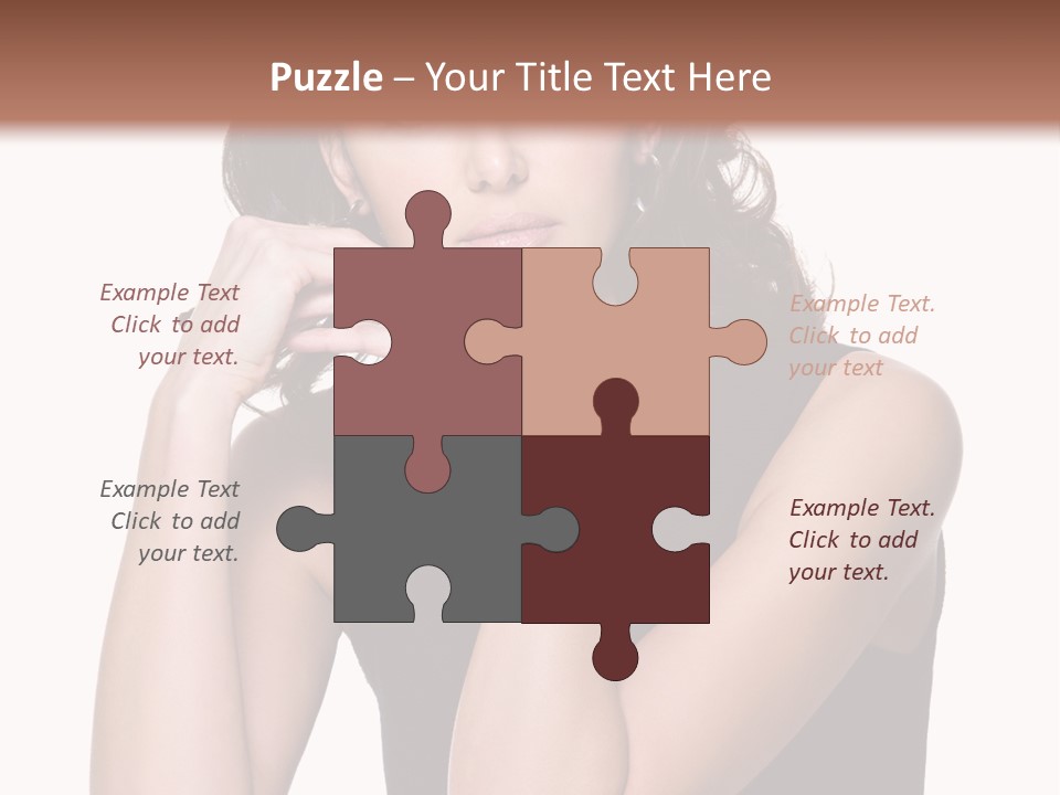 Dress Brunette Glamour PowerPoint Template