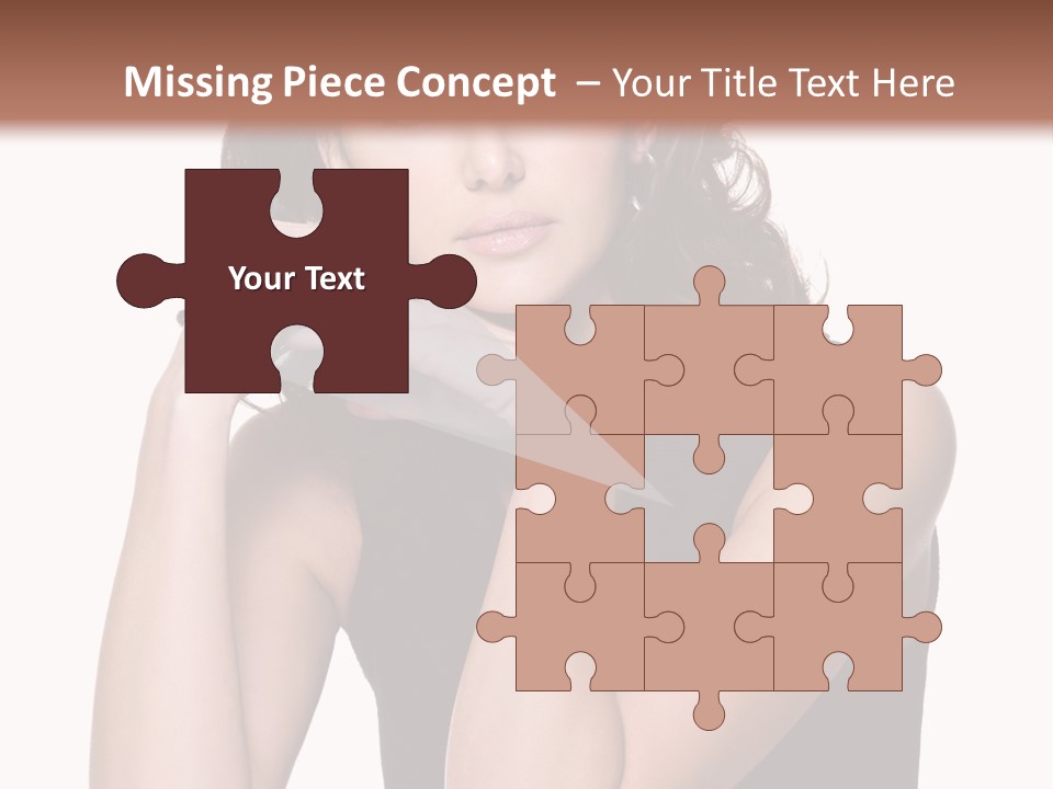 Dress Brunette Glamour PowerPoint Template