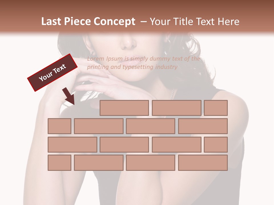 Dress Brunette Glamour PowerPoint Template