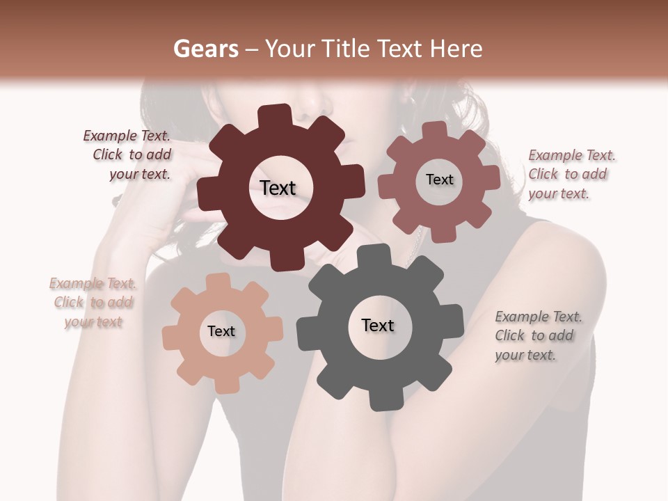 Dress Brunette Glamour PowerPoint Template