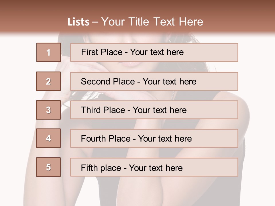 Dress Brunette Glamour PowerPoint Template