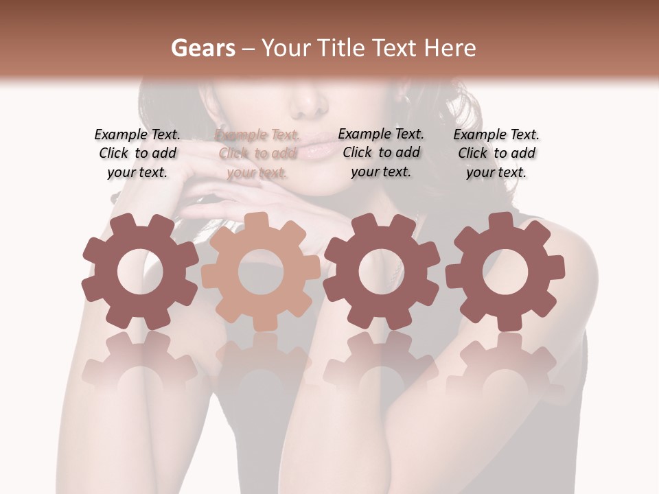 Dress Brunette Glamour PowerPoint Template