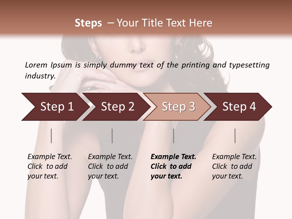 Dress Brunette Glamour PowerPoint Template