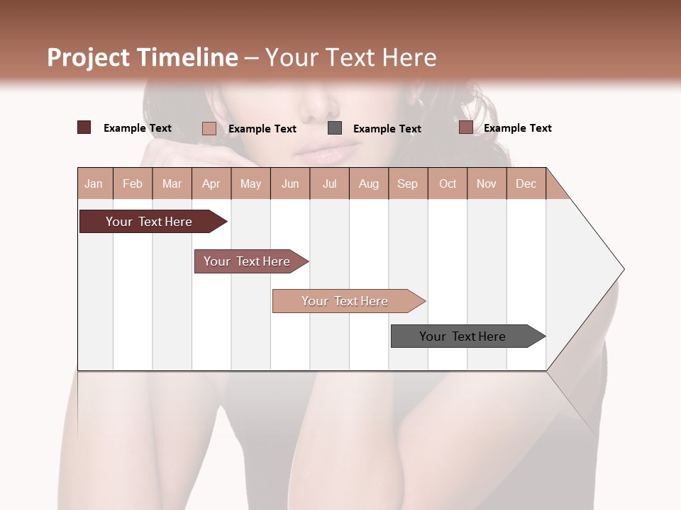 Dress Brunette Glamour PowerPoint Template