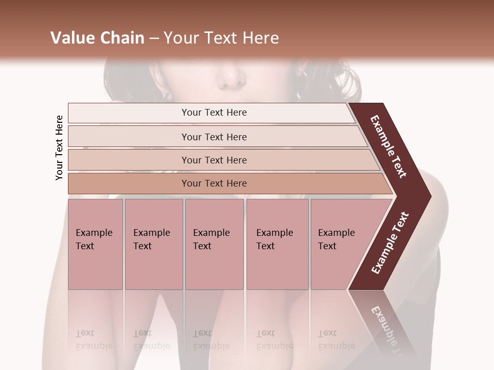 Dress Brunette Glamour PowerPoint Template