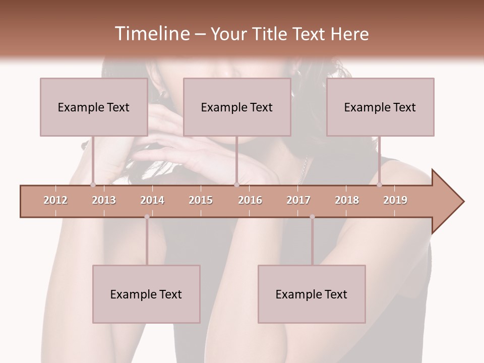 Dress Brunette Glamour PowerPoint Template