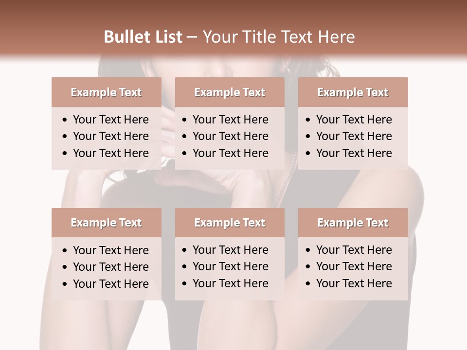 Dress Brunette Glamour PowerPoint Template