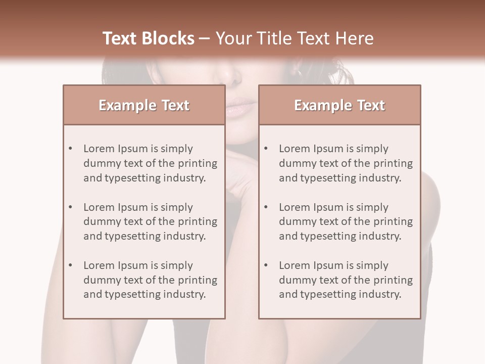 Dress Brunette Glamour PowerPoint Template