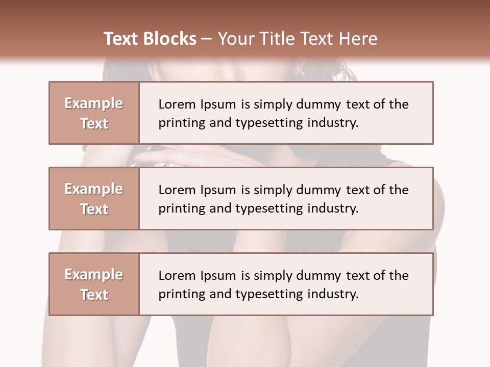 Dress Brunette Glamour PowerPoint Template