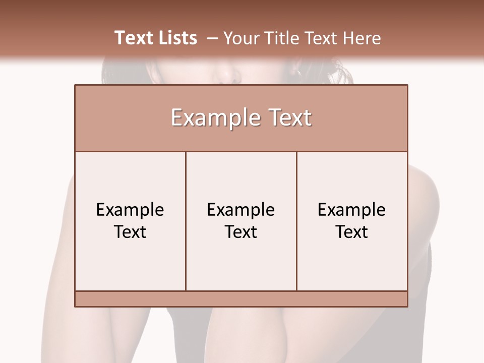 Dress Brunette Glamour PowerPoint Template