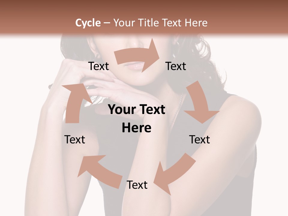 Dress Brunette Glamour PowerPoint Template