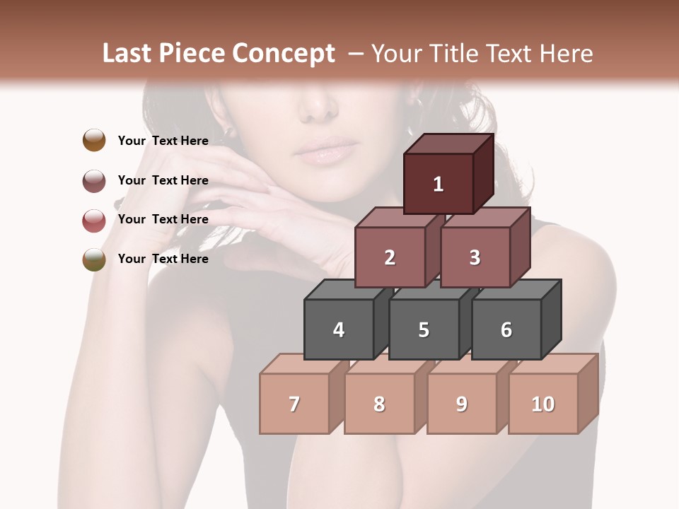 Dress Brunette Glamour PowerPoint Template