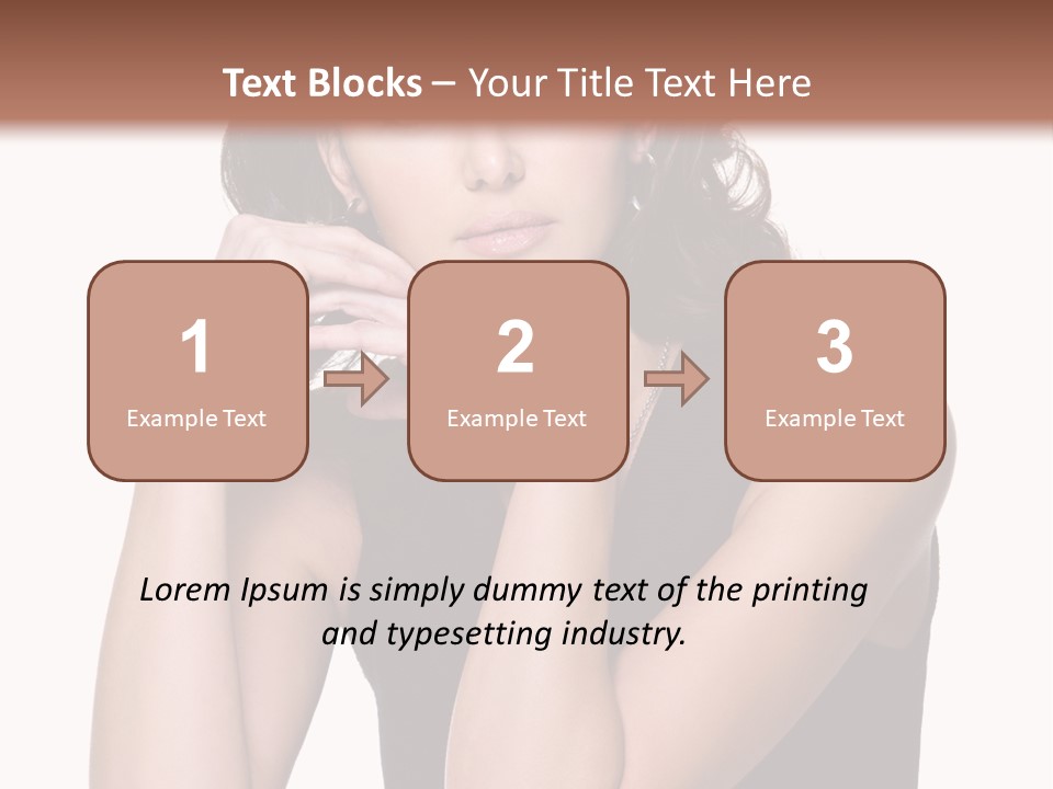 Dress Brunette Glamour PowerPoint Template