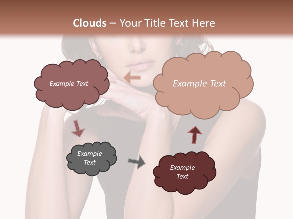 Dress Brunette Glamour PowerPoint Template