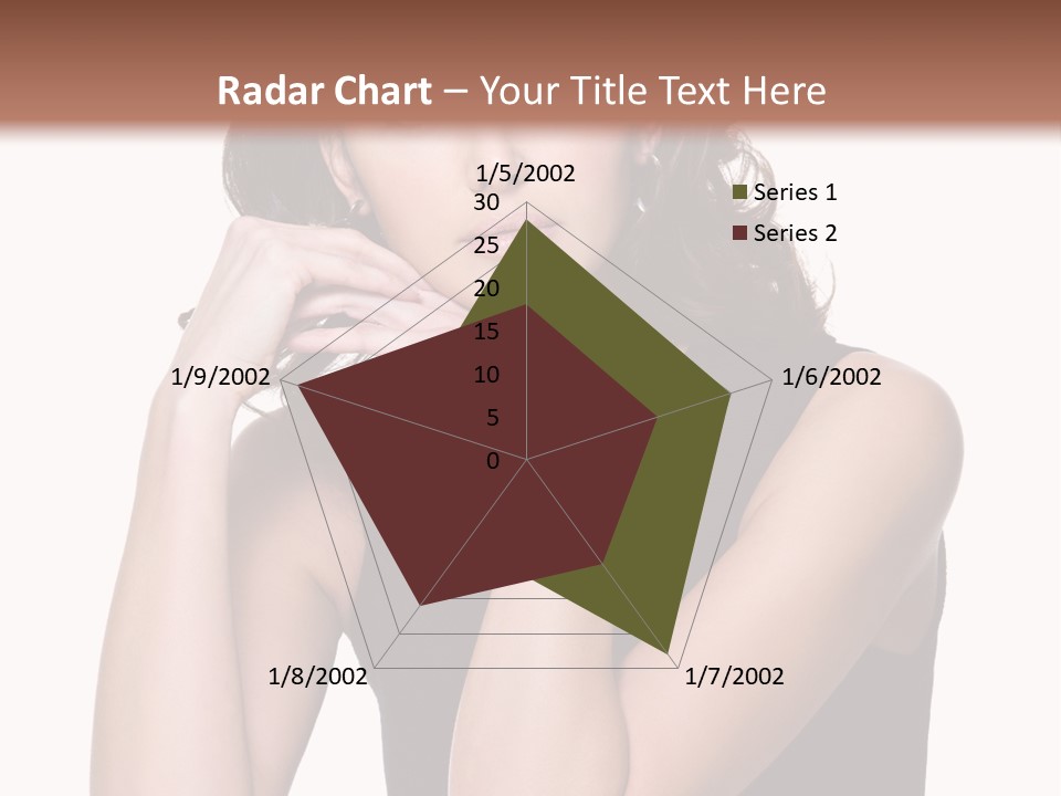 Dress Brunette Glamour PowerPoint Template