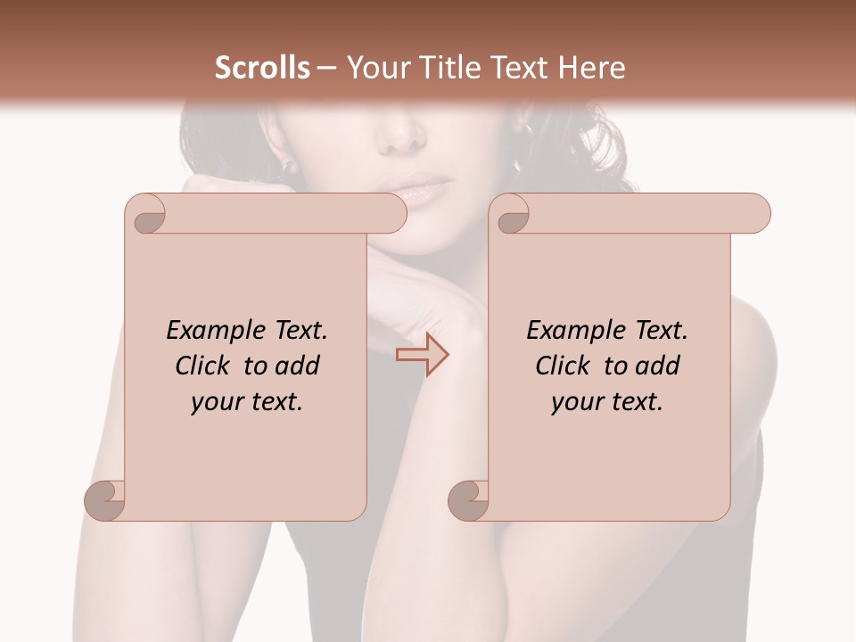 Dress Brunette Glamour PowerPoint Template