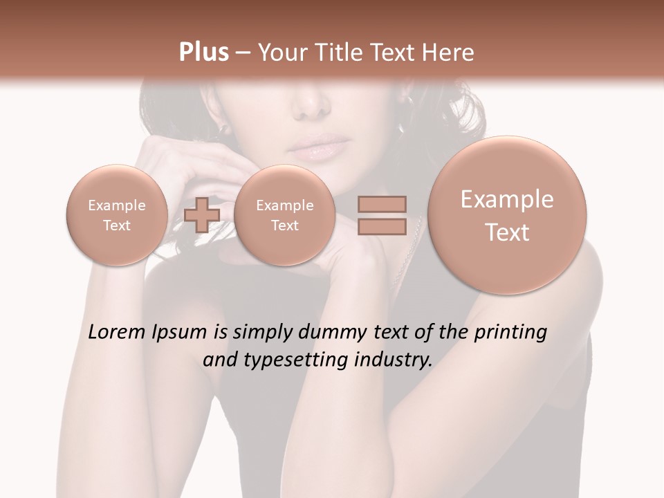 Dress Brunette Glamour PowerPoint Template