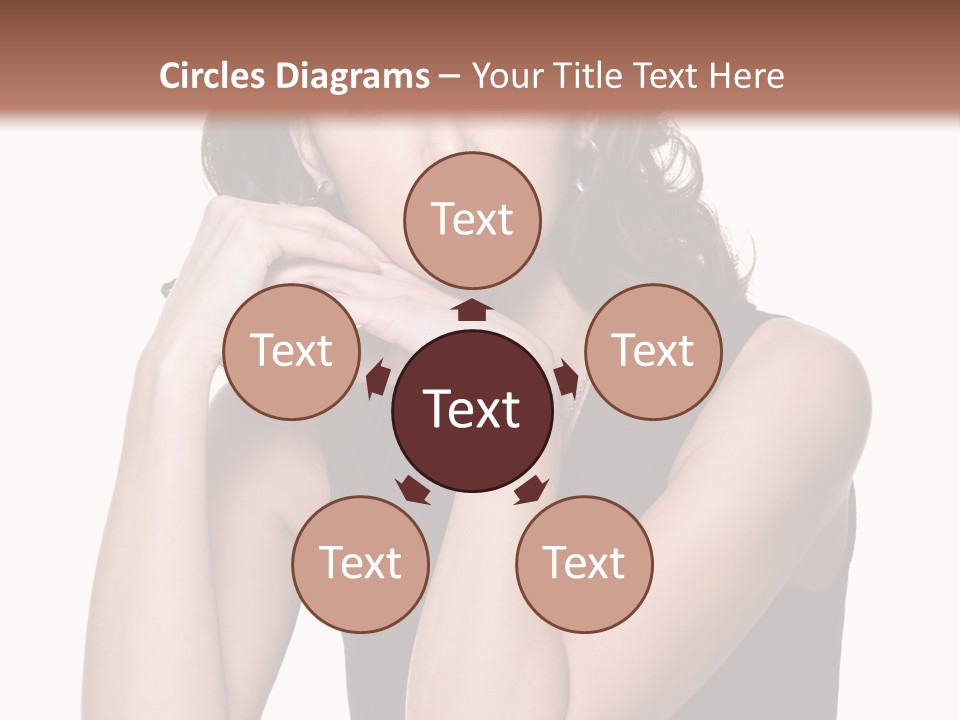 Dress Brunette Glamour PowerPoint Template