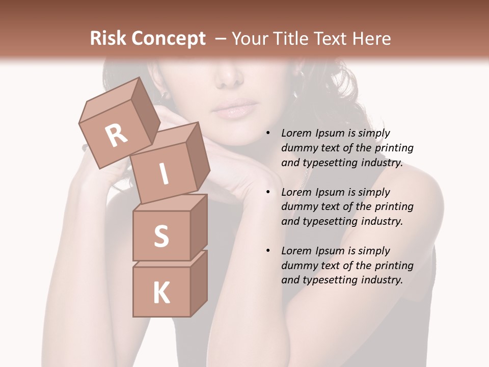 Dress Brunette Glamour PowerPoint Template