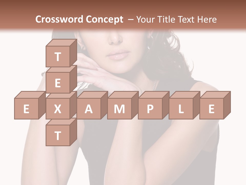 Dress Brunette Glamour PowerPoint Template