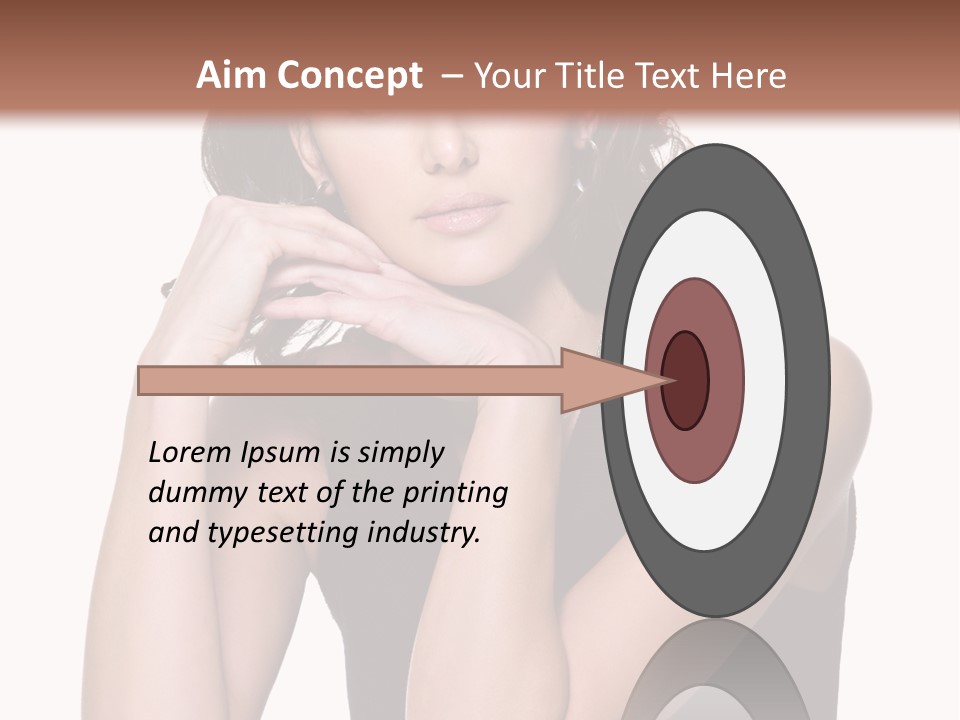 Dress Brunette Glamour PowerPoint Template