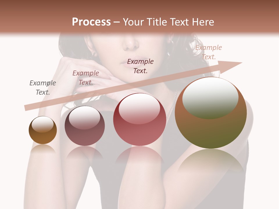 Dress Brunette Glamour PowerPoint Template