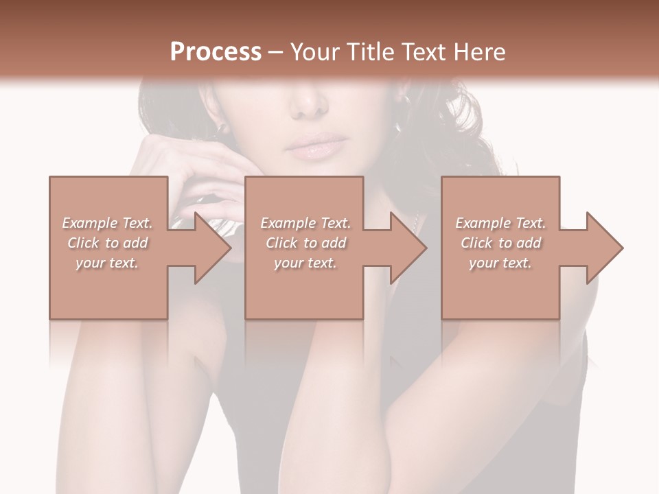 Dress Brunette Glamour PowerPoint Template