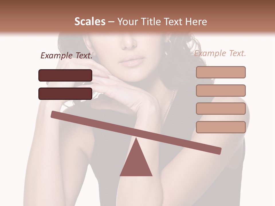 Dress Brunette Glamour PowerPoint Template