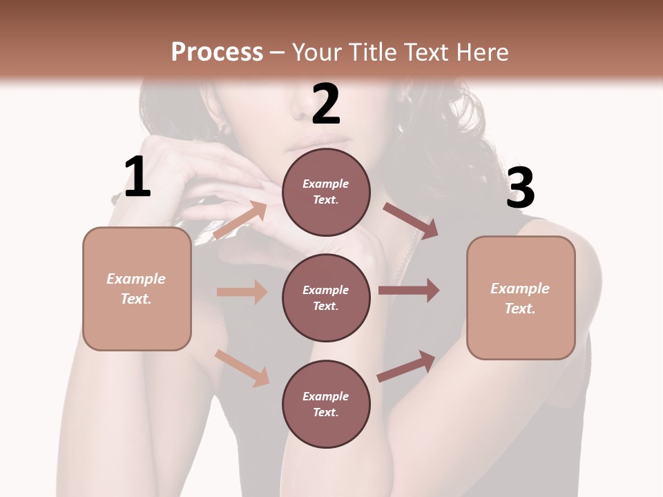 Dress Brunette Glamour PowerPoint Template