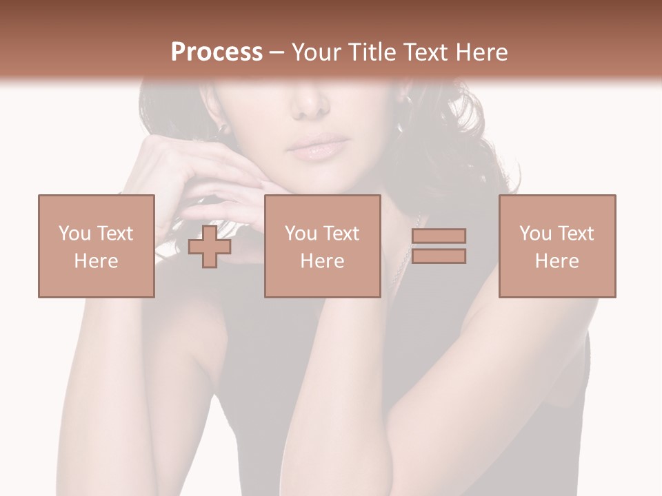 Dress Brunette Glamour PowerPoint Template