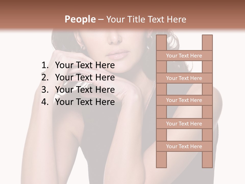 Dress Brunette Glamour PowerPoint Template
