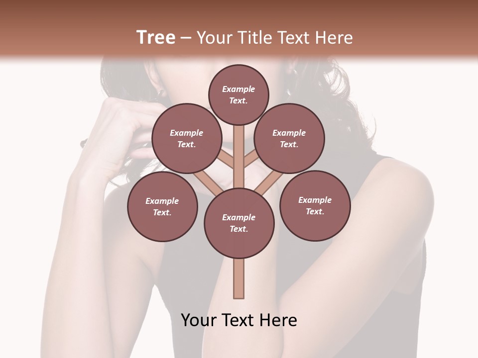 Dress Brunette Glamour PowerPoint Template