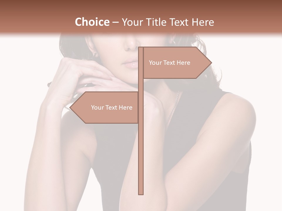 Dress Brunette Glamour PowerPoint Template