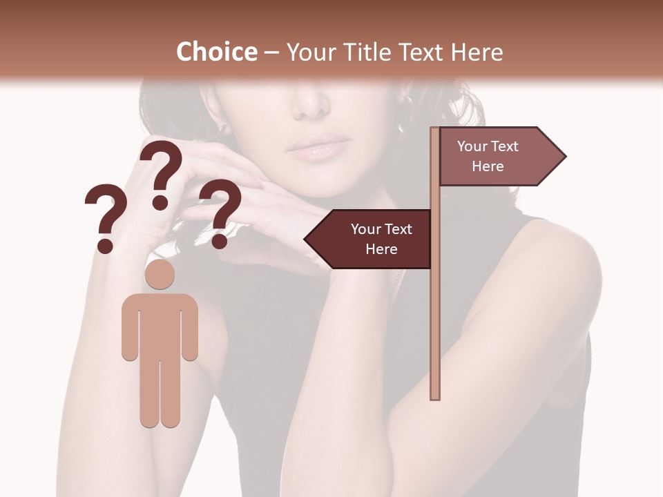Dress Brunette Glamour PowerPoint Template
