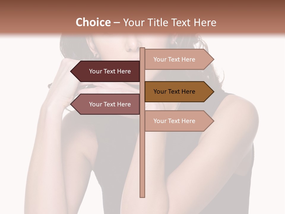 Dress Brunette Glamour PowerPoint Template