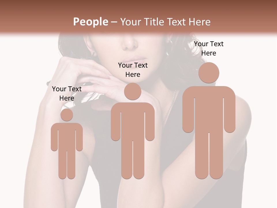 Dress Brunette Glamour PowerPoint Template