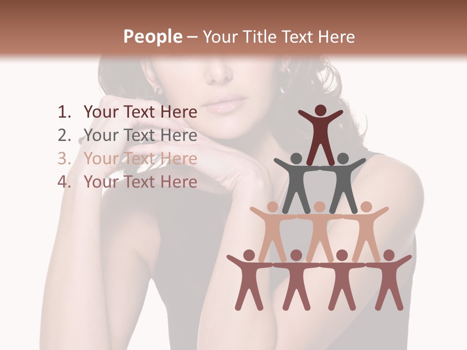 Dress Brunette Glamour PowerPoint Template