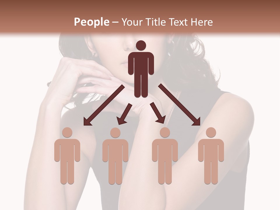 Dress Brunette Glamour PowerPoint Template