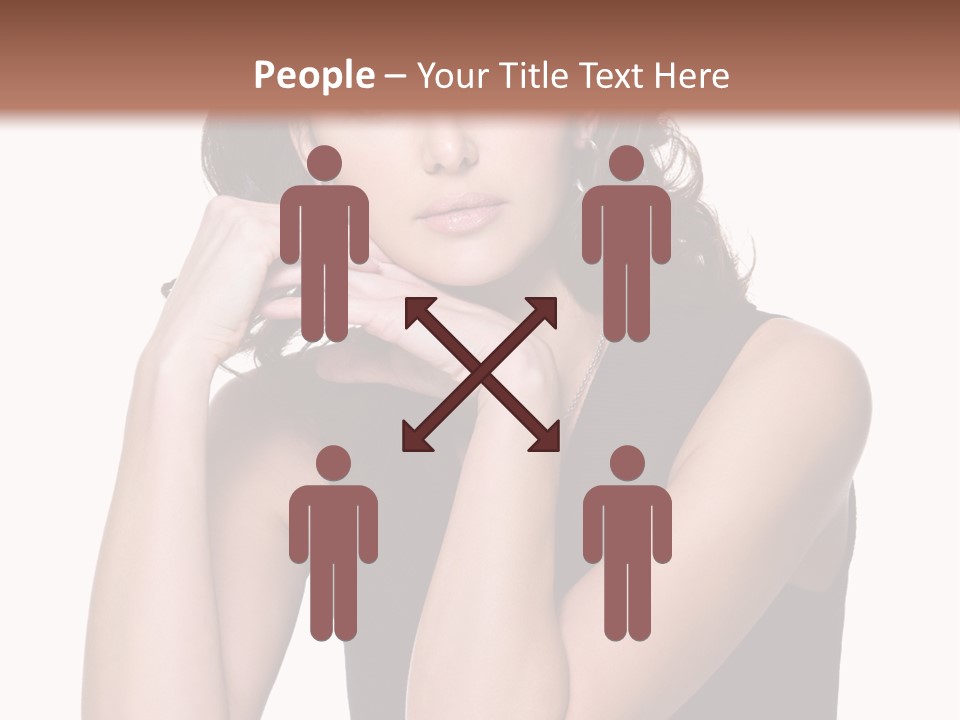 Dress Brunette Glamour PowerPoint Template