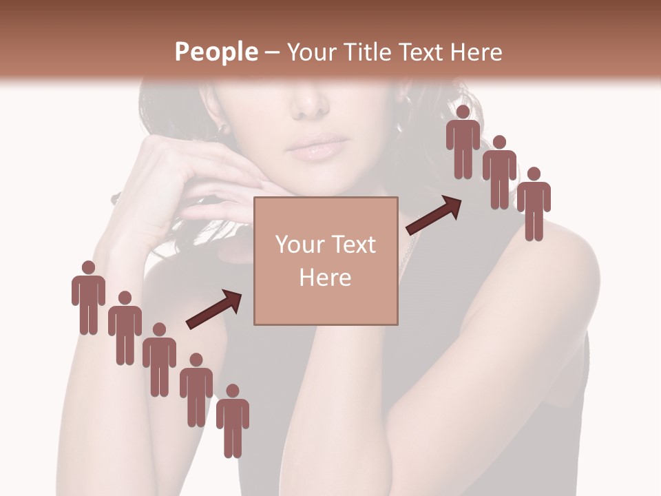 Dress Brunette Glamour PowerPoint Template