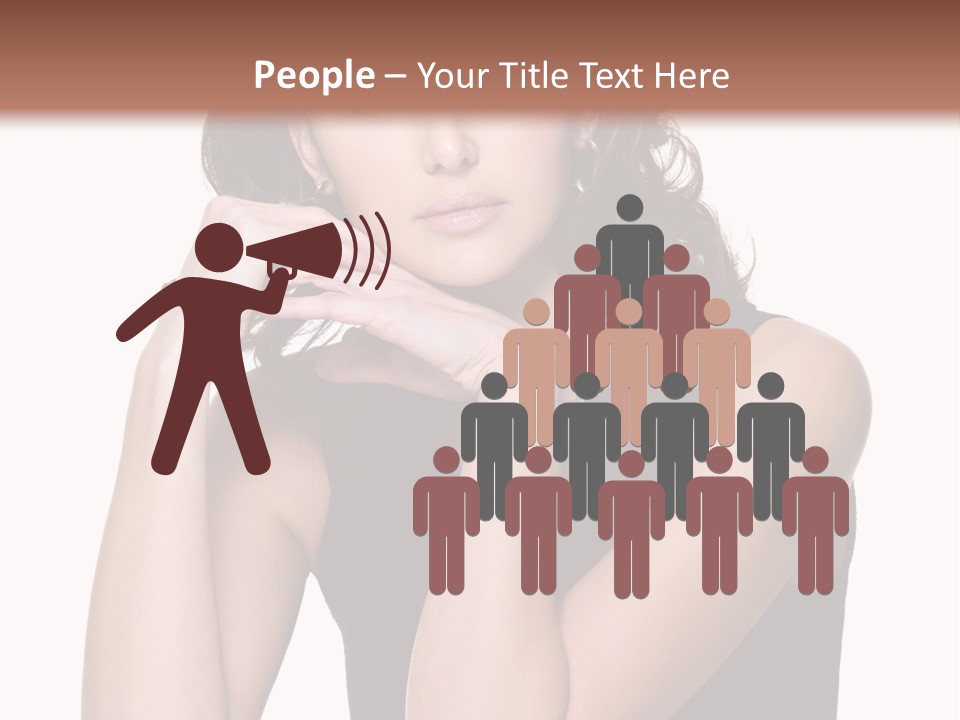 Dress Brunette Glamour PowerPoint Template