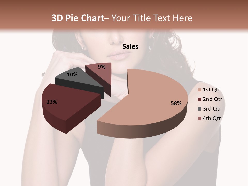 Dress Brunette Glamour PowerPoint Template