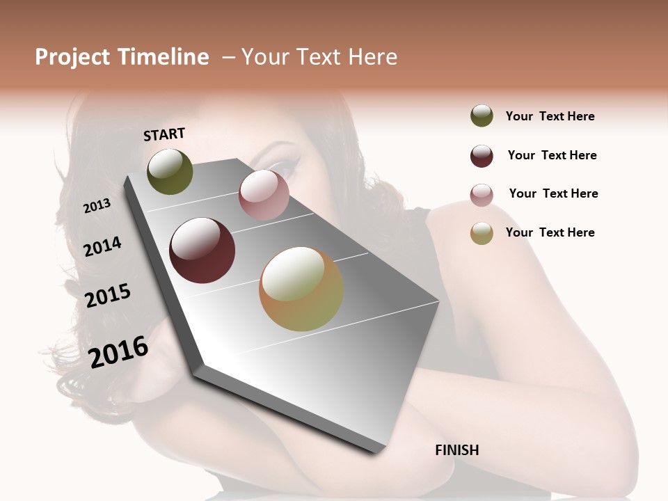 Brown Ringlet Y PowerPoint Template