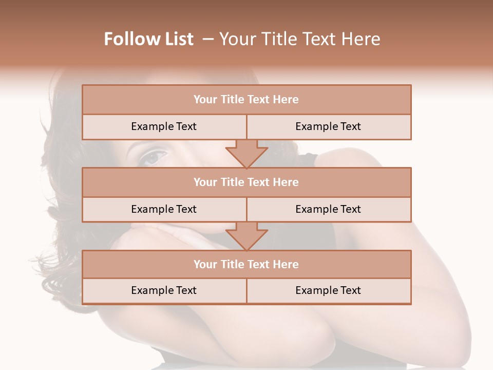 Brown Ringlet Y PowerPoint Template